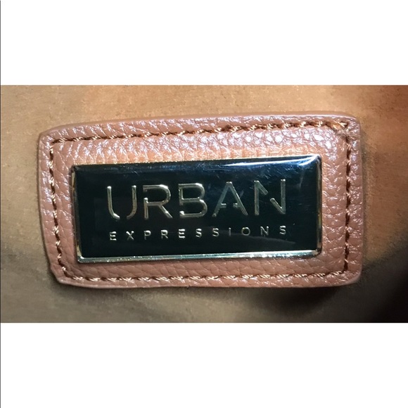 Urban Expressions Olympia Brown Vegan Leather Tote Bag - Picture 9 of 10